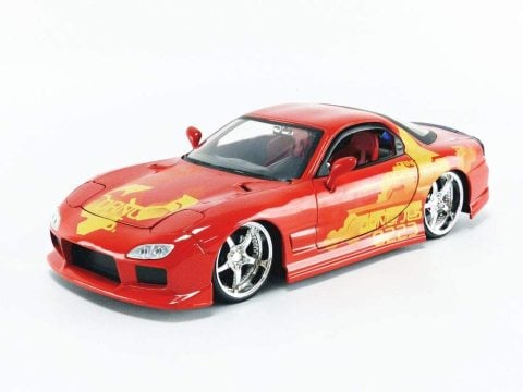 Fast & Furious 1:24 Orange JLS Mazda RX-7 Model Araba