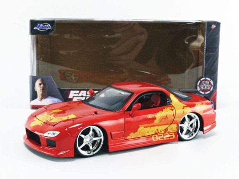 Fast & Furious 1:24 Orange JLS Mazda RX-7 Model Araba