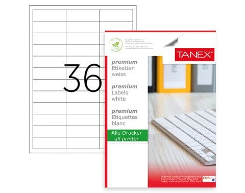 Tanex TW-2536 Laser Etiket 63x24mm