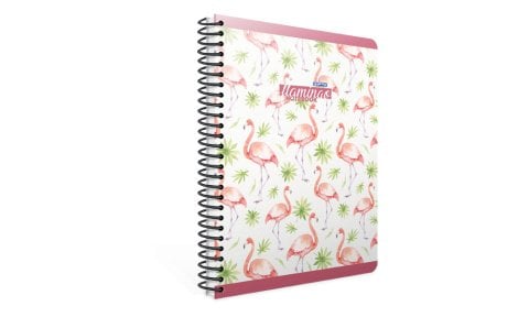 Flamingo Spiralli Sert Kapak Defter 19x26 100YP. Çizgili