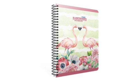 Flamingo Spiralli Sert Kapak Defter 19x26 100YP. Çizgili