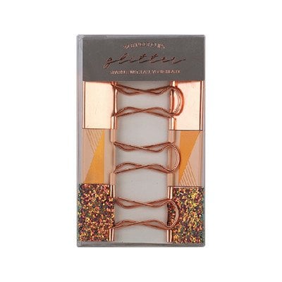 Pyrus Kağıt Kıskacı 6'lı Rose Gold Simli