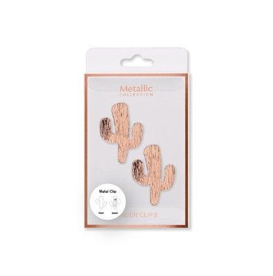 Pyrus Kağıt Kıskacı Kaktüs 2'li Rose Gold