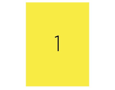 Tanex TW-2000S Laser Etiket Pastel Sarı 210x297mm