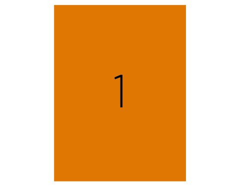 Tanex TW-2000T Laser Etiket Pastel Turuncu 210x297mm