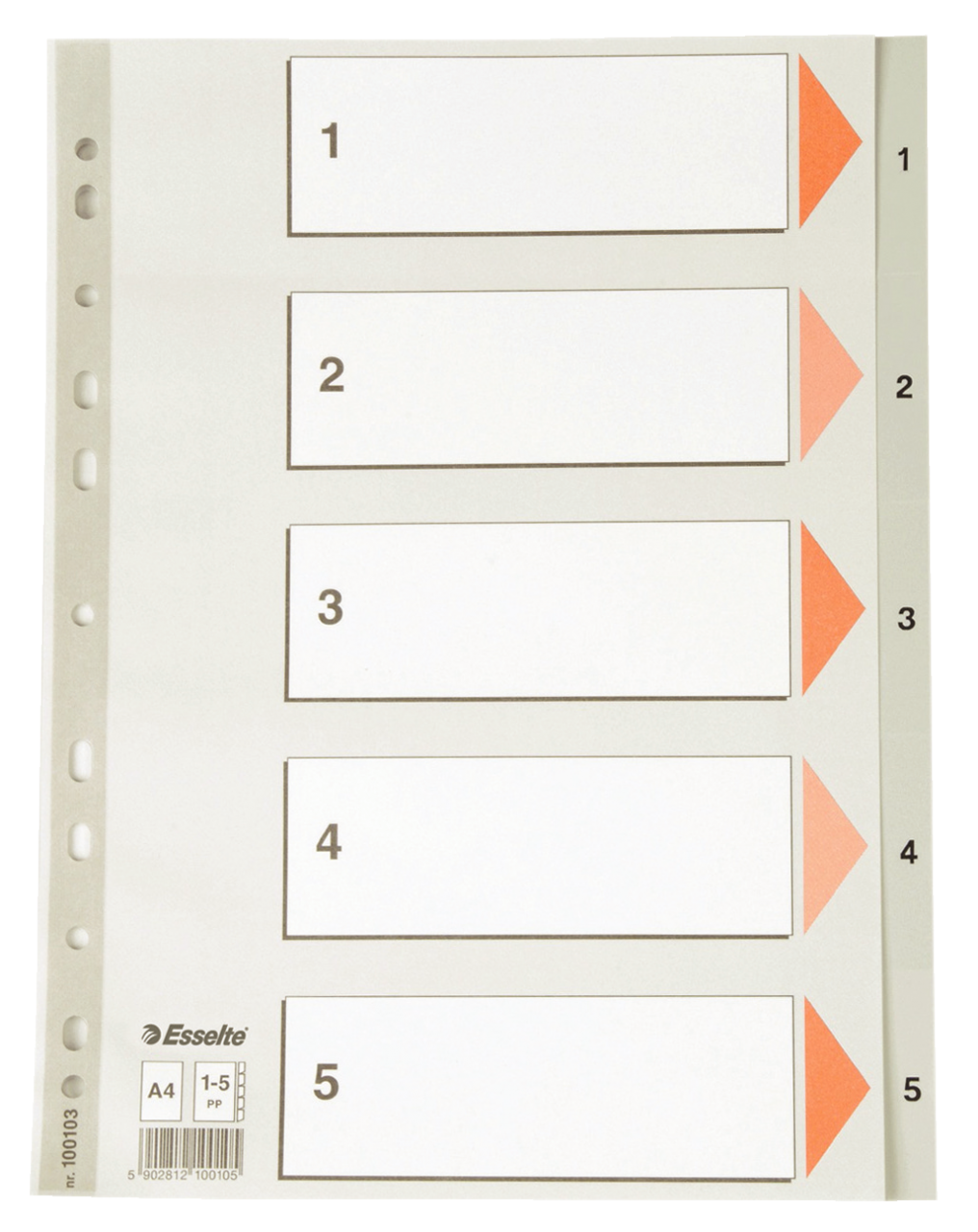 Esselte Separatör A4 1-5 Rakam