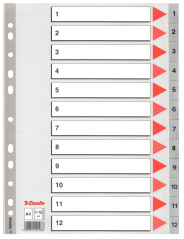 Esselte Separatör A4 1-12 Rakam