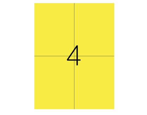 Tanex TW-2204S Laser Etiket Pastel Sarı 105X148.5mm