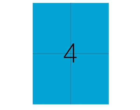 Tanex TW-2204M Laser Etiket Pastel Mavi 105X148.5mm