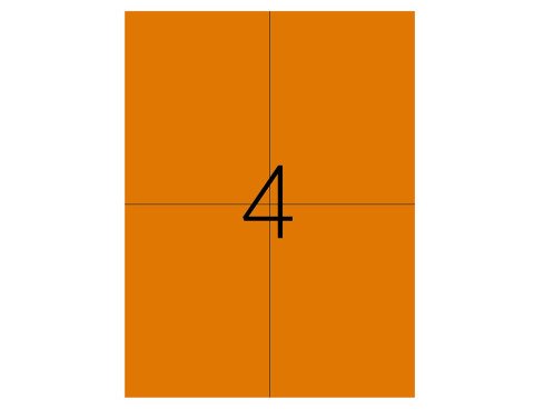 Tanex TW-2204T Laser Etiket Pastel Turuncu 105X148.5mm