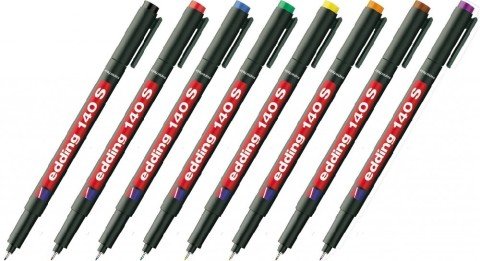 Edding 140S Permanent Asetat Kalemi Kırmızı