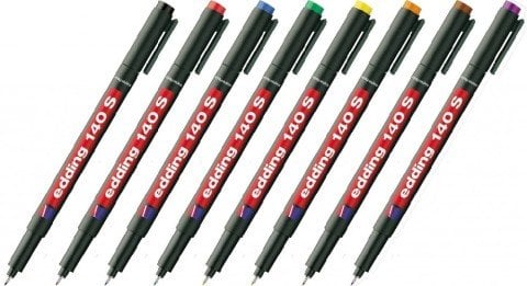 Edding 140S Permanent Asetat Kalemi Kırmızı