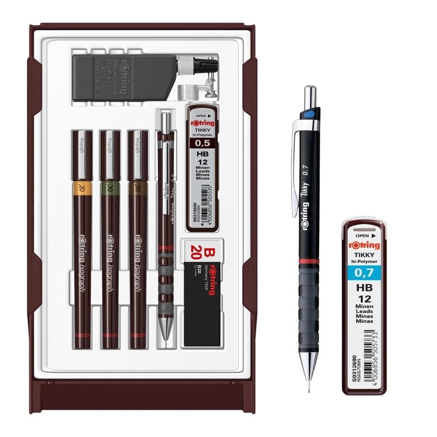 Rotring Isograph Rapido Seti Pergelsiz (0.2-0.3-0.5) + Tikky