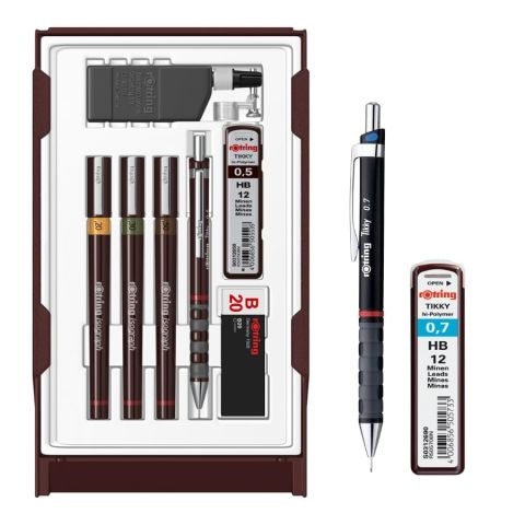 Rotring Isograph Rapido Seti Pergelsiz (0.2-0.3-0.5) + Tikky