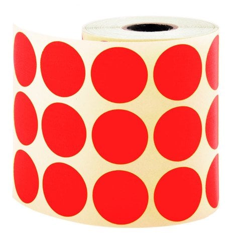 Tanex Nokta Etiket 30mm.Kırmızı 2000'li