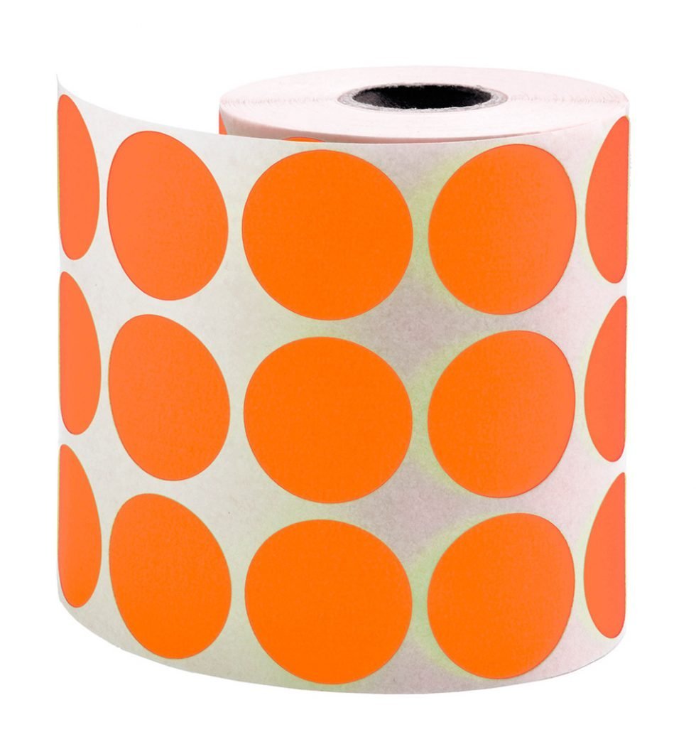 Tanex Nokta Etiket 30mm.Turuncu 2000'li