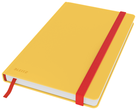 Leitz Cosy Soft Touch Ciltli Kapaklı Kareli Orta Boy Defter, A5 Sarı