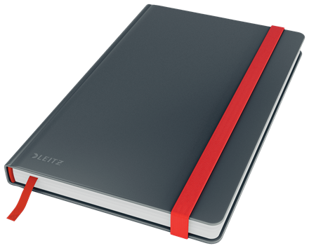 Leitz Cosy Soft Touch Ciltli Kapaklı Kareli Orta Boy Defter, A5 Gri