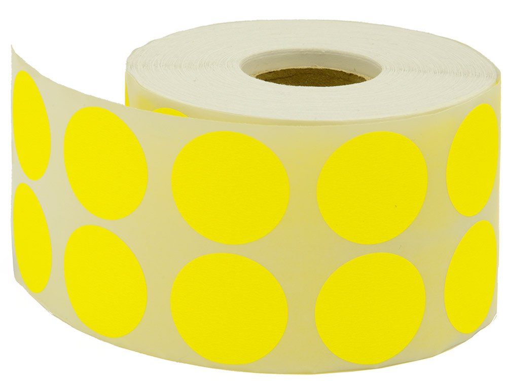 Tanex Nokta Etiket 25mm.Sarı 2500'lü