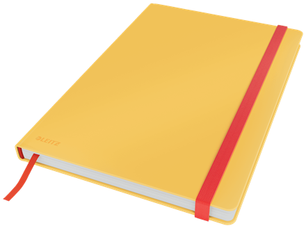 Leitz Cosy Soft Touch Ciltli Kapaklı Kareli Büyük Boy Defter, B5 Sarı