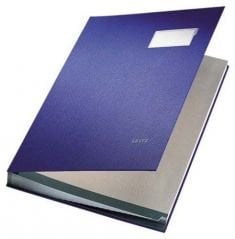 Leitz İmza Dosyası PP 20 Bölmeli Mavi 57000035