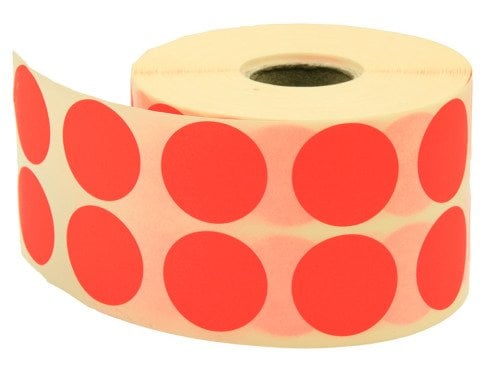 Tanex Nokta Etiket 25mm.Turuncu 2500'lü