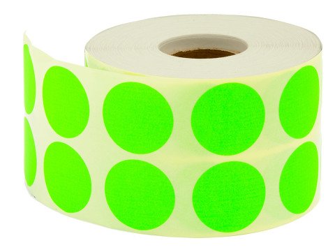Tanex Nokta Etiket 25mm.Flo Yeşil