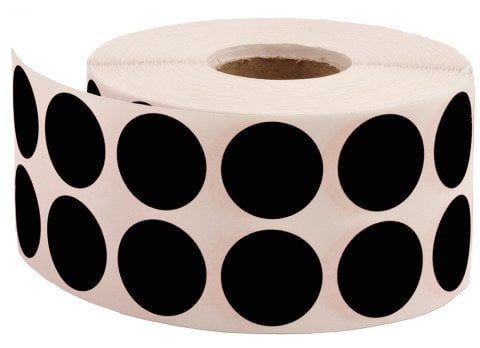 Tanex Nokta Etiket 20mm.Siyah