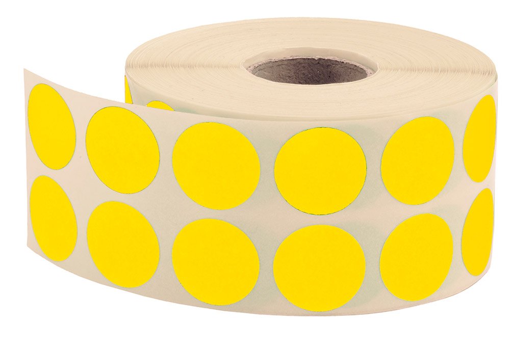 Tanex Nokta Etiket 20mm.Sarı