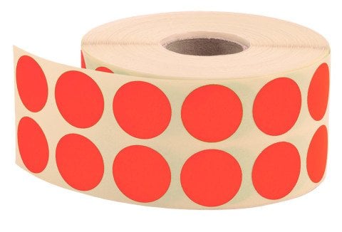 Tanex Nokta Etiket 20mm.Turuncu