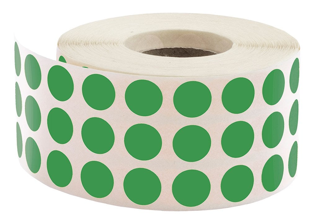 Tanex Nokta Etiket 10mm.Yeşil 5000'li