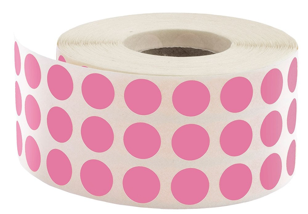 Tanex Nokta Etiket 10mm.Pembe 5000'li