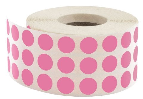 Tanex Nokta Etiket 10mm.Pembe 5000'li