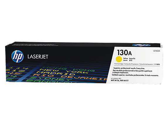 HP 130A Yellow Original LaserJet Toner Cartridge (CF352A)