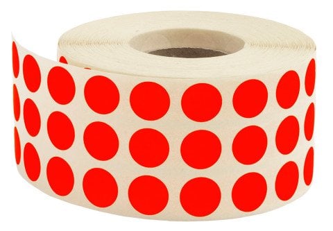 Tanex Nokta Etiket 10mm.Kırmızı