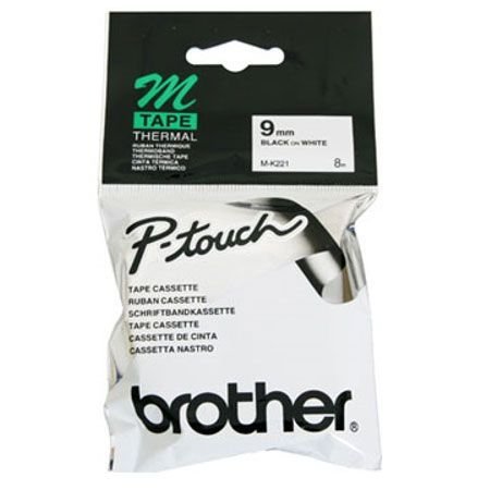 Brother M-Tape 9 mm Beyaz Üzerine Siyah M09K221