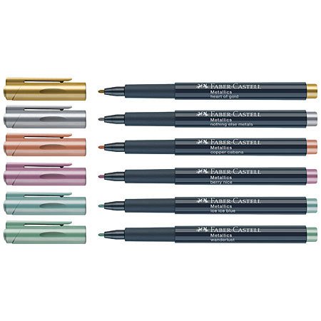 Faber Castell Metalik Markör Gümüş