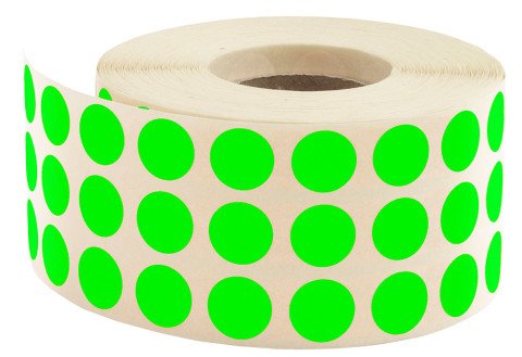 Tanex Nokta Etiket 10mm.Flo Yeşil