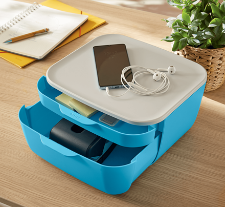 Leitz Çekmeceli Evrak Rafı Mavi