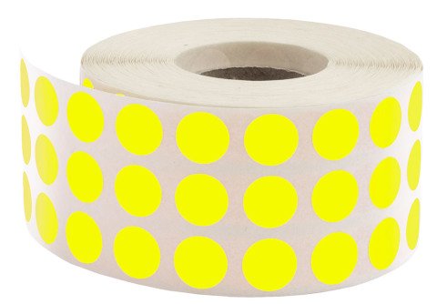 Tanex Nokta Etiket 10mm.Flo Sarı