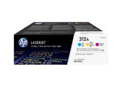 HP 312A 3-pack Cyan/Magenta/Yellow Original LaserJet Toner Cartridges (CF440AM)