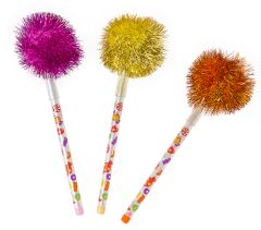 Bensia Ponpon Başlıklı Yumurtlayan Kalem Pembe