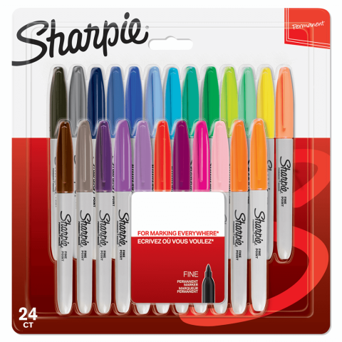 Sharpie Fine Permanent Markör Set 24'lü