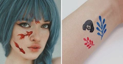 Bic Bodymarker Geçici Dövme Kalemi 3 Renk Turkuaz Pembe Mor