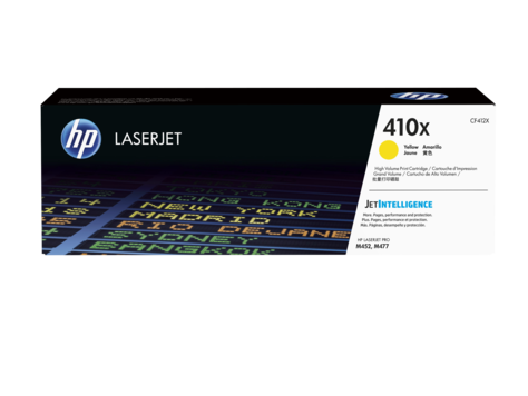 HP 410X Yüksek Kapasiteli Sarı Orijinal LaserJet Toner Kartuşu (CF412X)