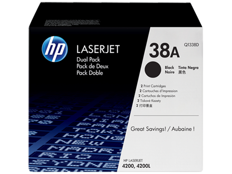 HP 38A 2'li Paket Siyah Orijinal LaserJet Toner Kartuşları (Q1338D)