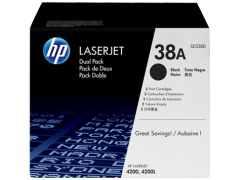 HP 38A 2'li Paket Siyah Orijinal LaserJet Toner Kartuşları (Q1338D)
