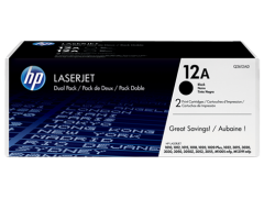 HP 12A 2'li Paket Siyah Orijinal LaserJet Toner Kartuşları (Q2612AD)