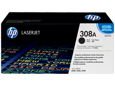 HP 308A Siyah Orijinal LaserJet Toner Kartuşu (Q2670A)