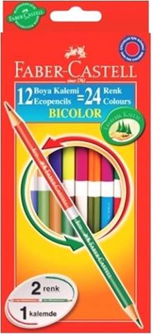 Faber-Castell Bicolor Kuru Boya Kalemi 24 Renk